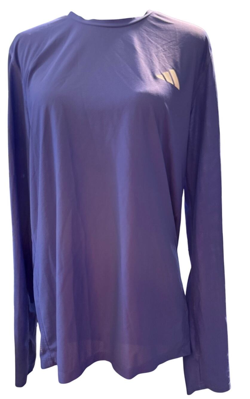 Adidas Purple Long Sleeve Performance Tee, Running, Workout, Women's Medium
